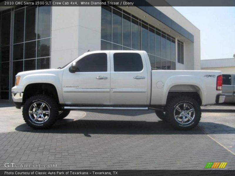 White Diamond Tricoat / Ebony 2010 GMC Sierra 1500 SLT Crew Cab 4x4