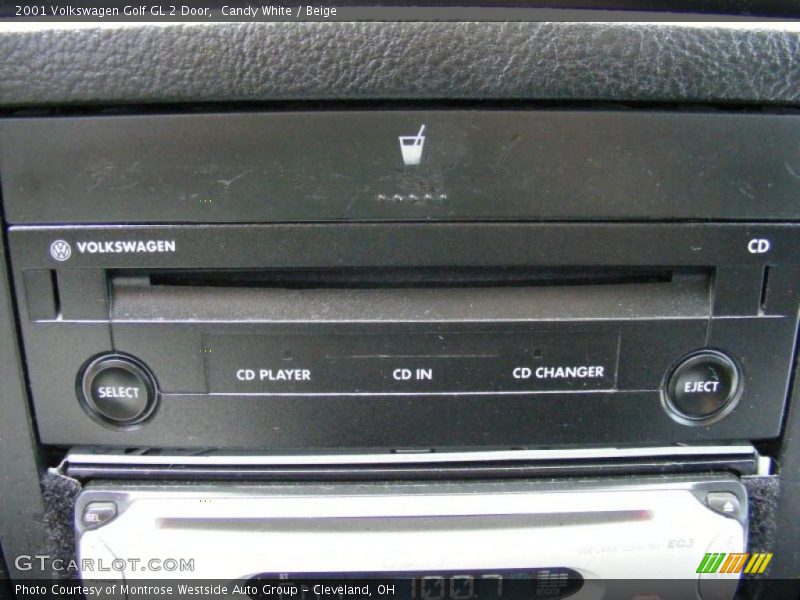 Candy White / Beige 2001 Volkswagen Golf GL 2 Door