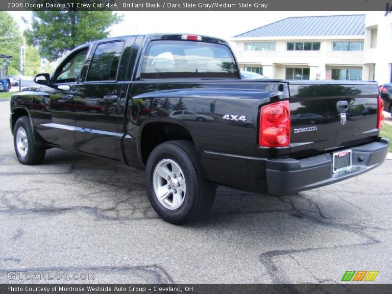 Brilliant Black / Dark Slate Gray/Medium Slate Gray 2008 Dodge Dakota ST Crew Cab 4x4