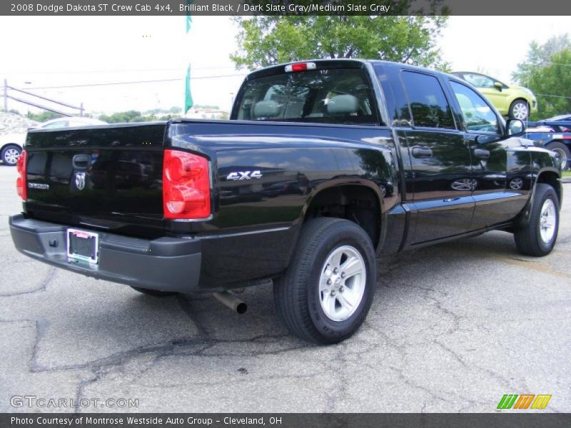 Brilliant Black / Dark Slate Gray/Medium Slate Gray 2008 Dodge Dakota ST Crew Cab 4x4