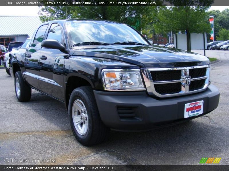 Brilliant Black / Dark Slate Gray/Medium Slate Gray 2008 Dodge Dakota ST Crew Cab 4x4