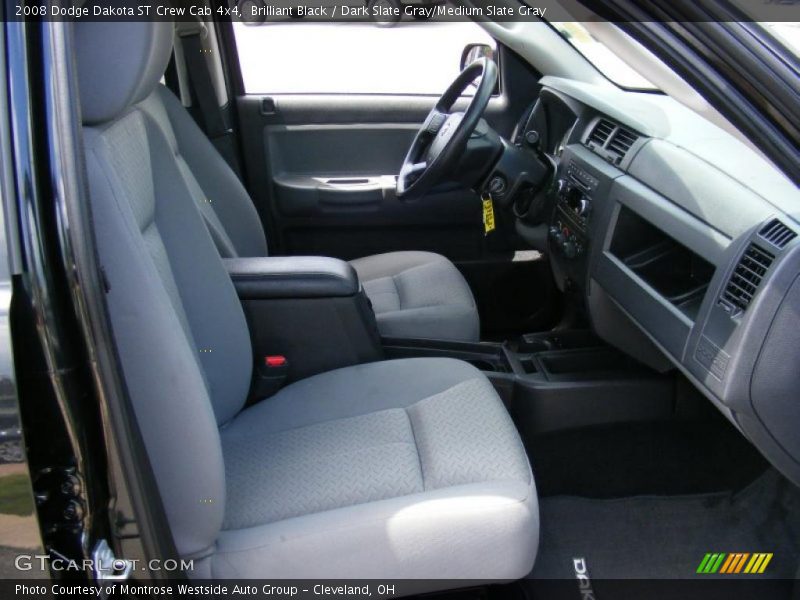 Brilliant Black / Dark Slate Gray/Medium Slate Gray 2008 Dodge Dakota ST Crew Cab 4x4