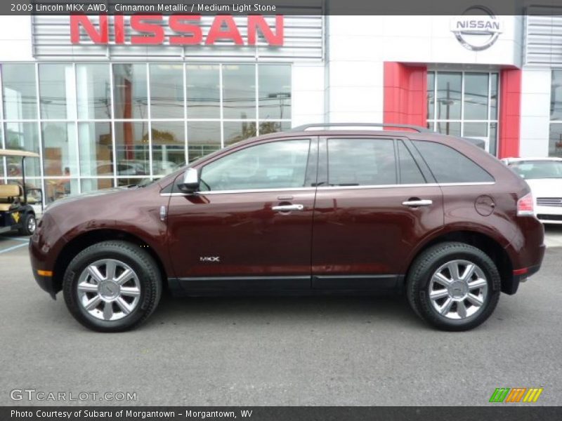 Cinnamon Metallic / Medium Light Stone 2009 Lincoln MKX AWD