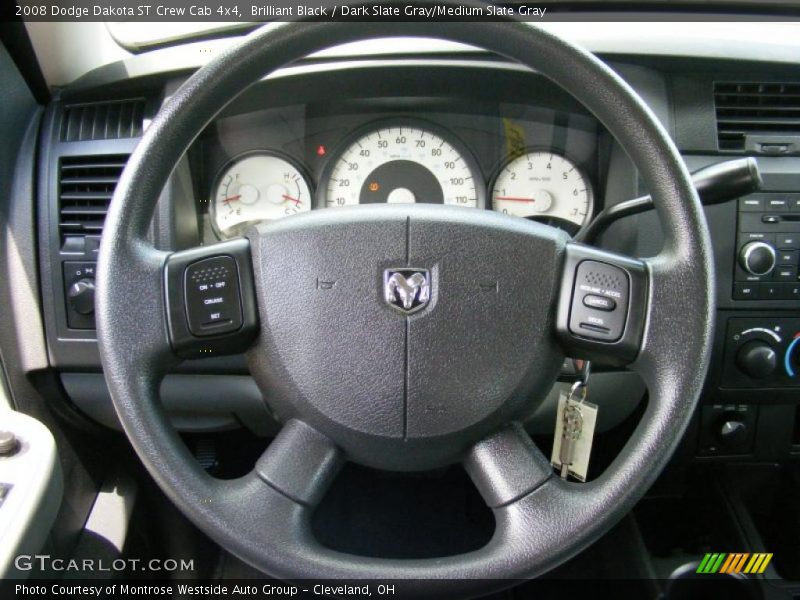 Brilliant Black / Dark Slate Gray/Medium Slate Gray 2008 Dodge Dakota ST Crew Cab 4x4