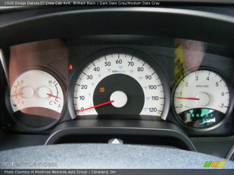 Brilliant Black / Dark Slate Gray/Medium Slate Gray 2008 Dodge Dakota ST Crew Cab 4x4