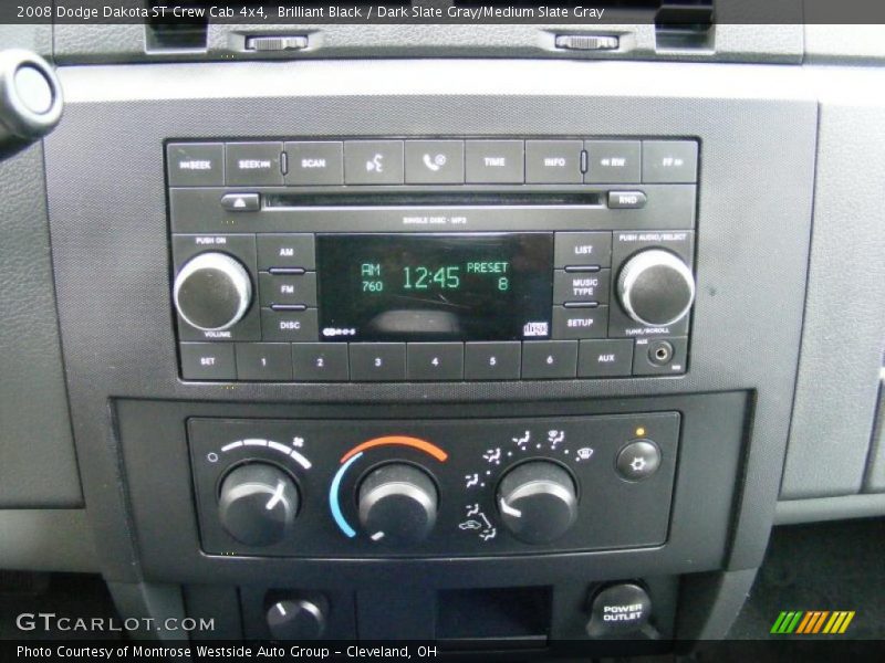 Brilliant Black / Dark Slate Gray/Medium Slate Gray 2008 Dodge Dakota ST Crew Cab 4x4