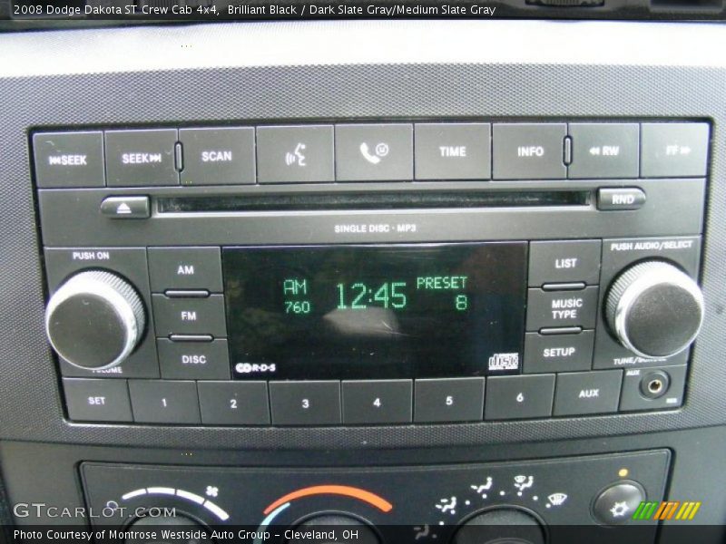 Brilliant Black / Dark Slate Gray/Medium Slate Gray 2008 Dodge Dakota ST Crew Cab 4x4