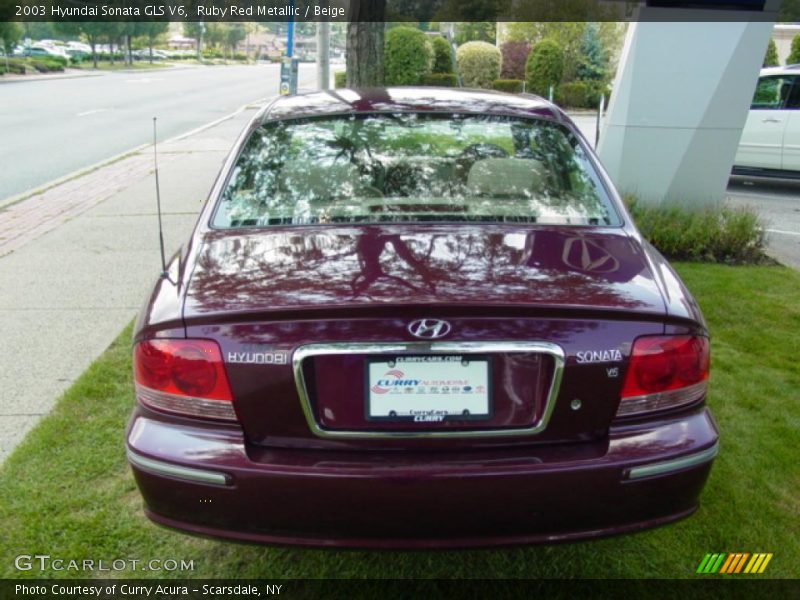 Ruby Red Metallic / Beige 2003 Hyundai Sonata GLS V6