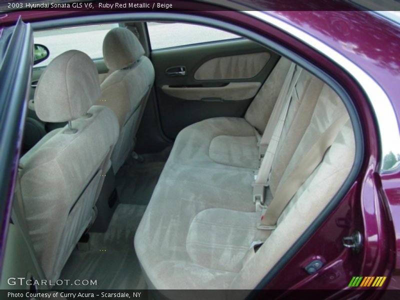 Ruby Red Metallic / Beige 2003 Hyundai Sonata GLS V6