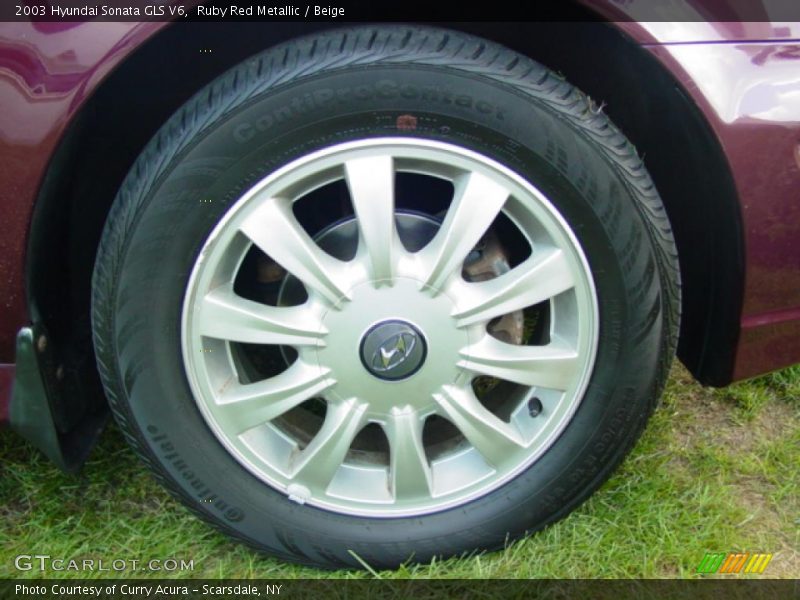 Ruby Red Metallic / Beige 2003 Hyundai Sonata GLS V6