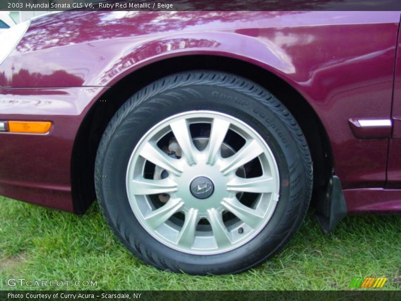 Ruby Red Metallic / Beige 2003 Hyundai Sonata GLS V6