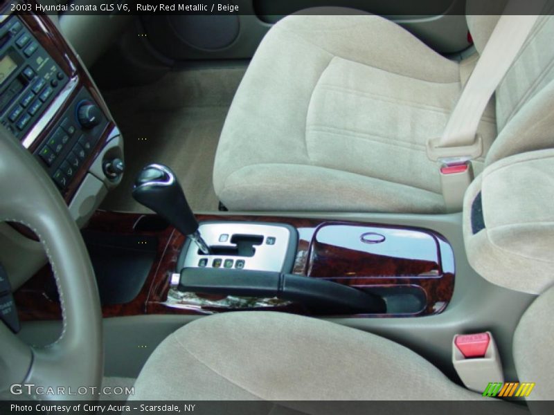 Ruby Red Metallic / Beige 2003 Hyundai Sonata GLS V6