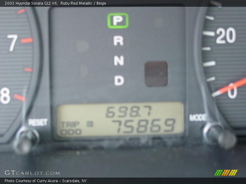 Ruby Red Metallic / Beige 2003 Hyundai Sonata GLS V6