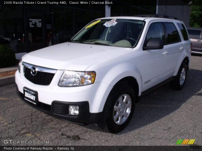 Classic White / Charcoal Black 2008 Mazda Tribute i Grand Touring 4WD