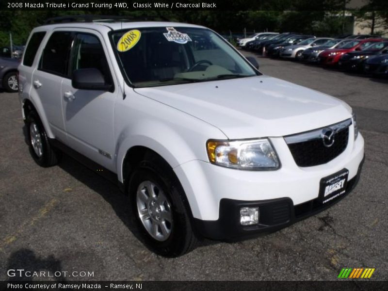 Classic White / Charcoal Black 2008 Mazda Tribute i Grand Touring 4WD