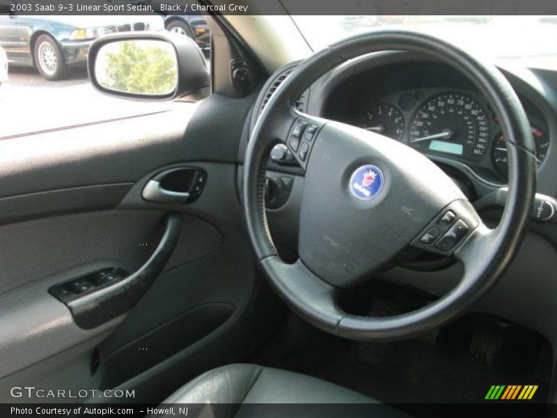 Black / Charcoal Grey 2003 Saab 9-3 Linear Sport Sedan