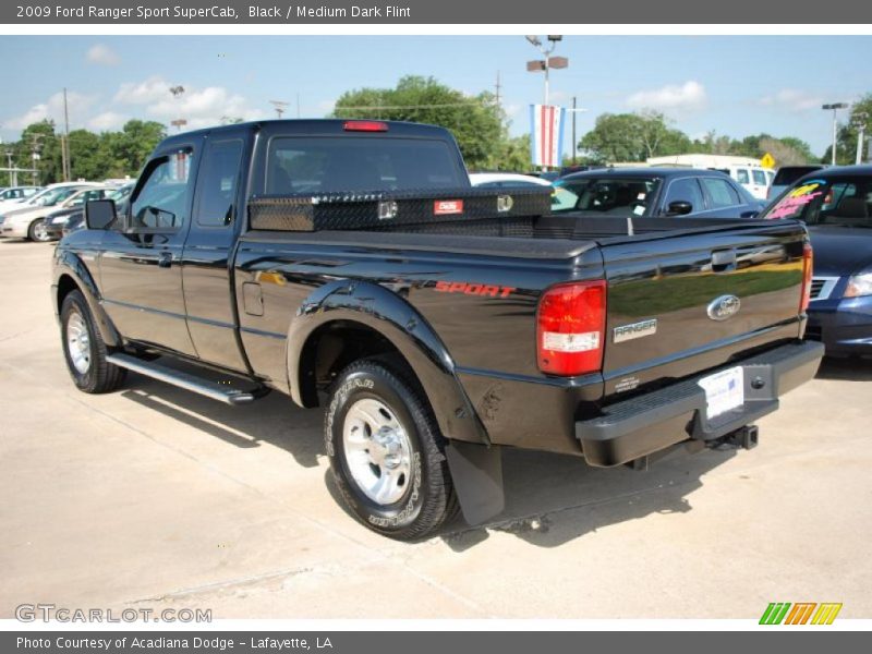 Black / Medium Dark Flint 2009 Ford Ranger Sport SuperCab