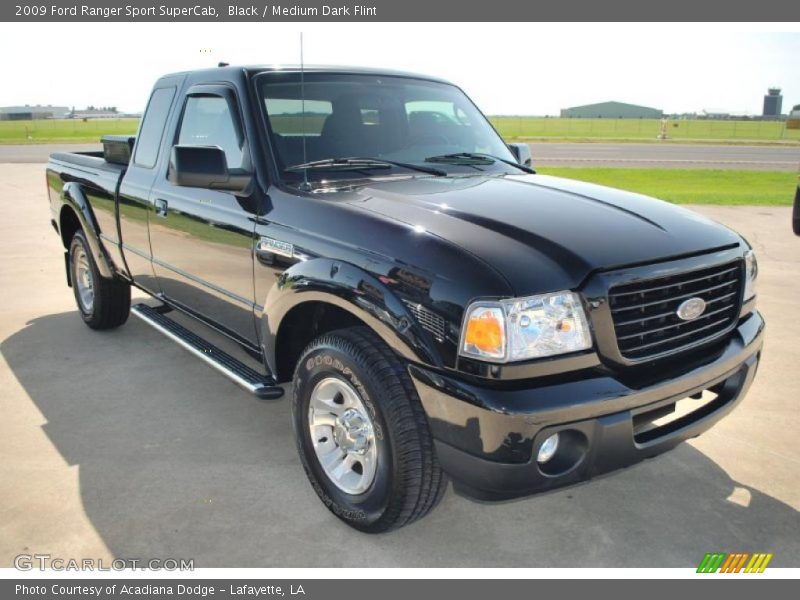 Black / Medium Dark Flint 2009 Ford Ranger Sport SuperCab