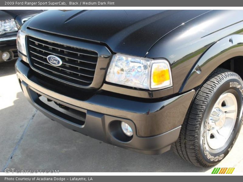 Black / Medium Dark Flint 2009 Ford Ranger Sport SuperCab