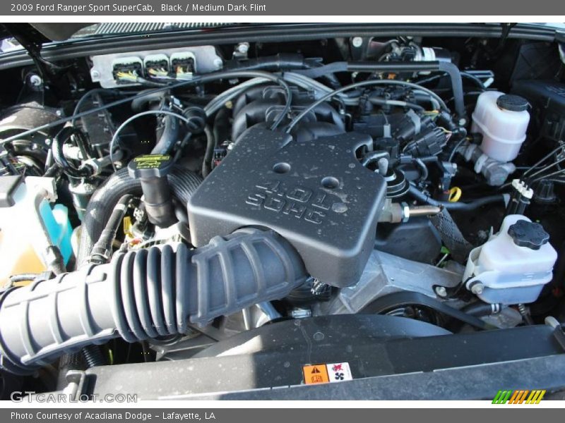 Black / Medium Dark Flint 2009 Ford Ranger Sport SuperCab