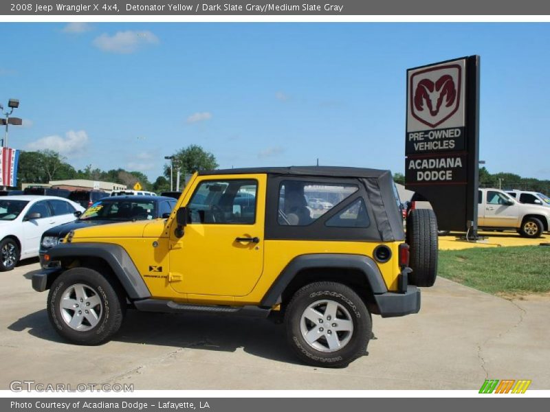 Detonator Yellow / Dark Slate Gray/Medium Slate Gray 2008 Jeep Wrangler X 4x4