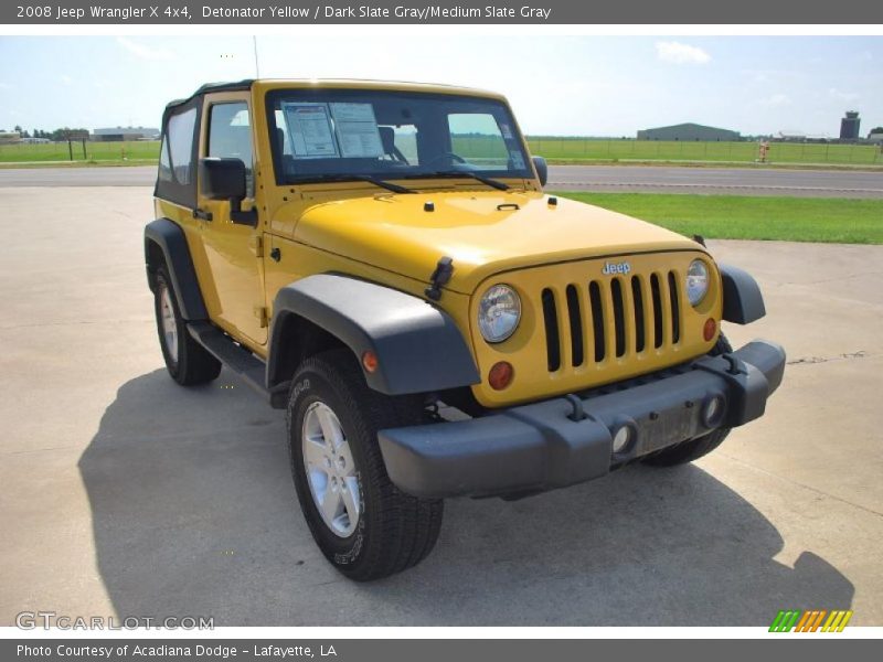 Detonator Yellow / Dark Slate Gray/Medium Slate Gray 2008 Jeep Wrangler X 4x4
