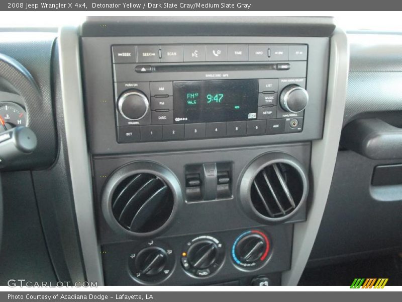 Detonator Yellow / Dark Slate Gray/Medium Slate Gray 2008 Jeep Wrangler X 4x4