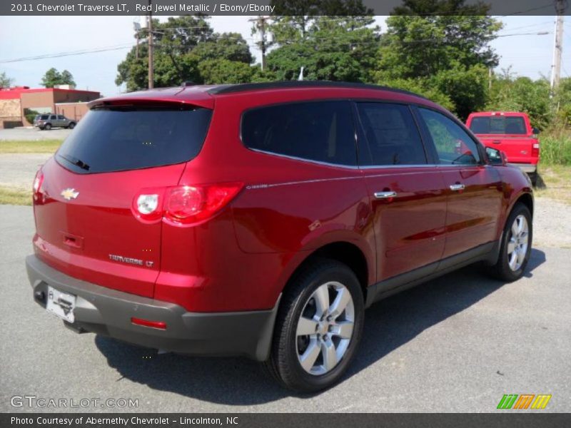 Red Jewel Metallic / Ebony/Ebony 2011 Chevrolet Traverse LT