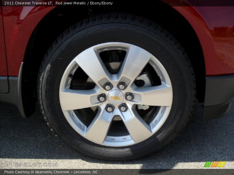 Red Jewel Metallic / Ebony/Ebony 2011 Chevrolet Traverse LT