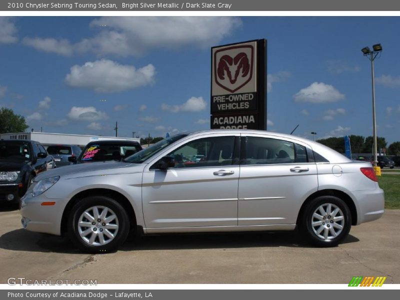 Bright Silver Metallic / Dark Slate Gray 2010 Chrysler Sebring Touring Sedan