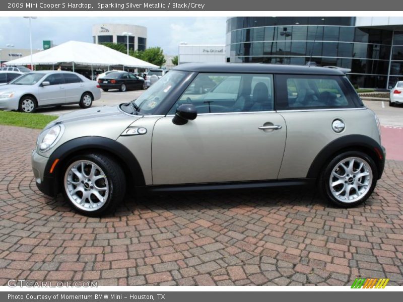 Sparkling Silver Metallic / Black/Grey 2009 Mini Cooper S Hardtop