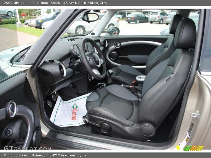 Sparkling Silver Metallic / Black/Grey 2009 Mini Cooper S Hardtop