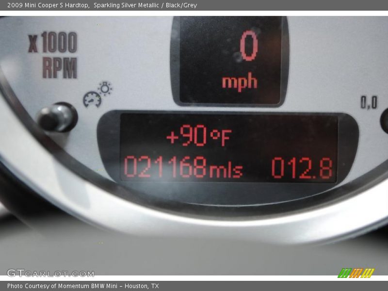 Sparkling Silver Metallic / Black/Grey 2009 Mini Cooper S Hardtop
