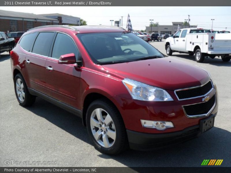 Red Jewel Metallic / Ebony/Ebony 2011 Chevrolet Traverse LT