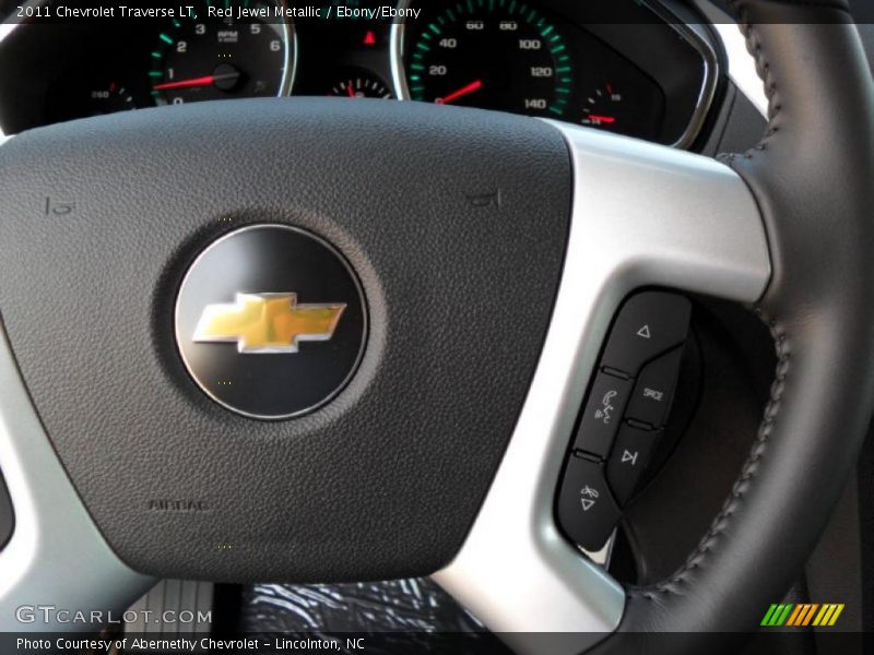Red Jewel Metallic / Ebony/Ebony 2011 Chevrolet Traverse LT