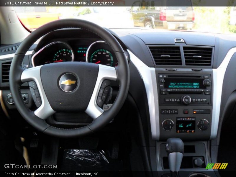 Red Jewel Metallic / Ebony/Ebony 2011 Chevrolet Traverse LT