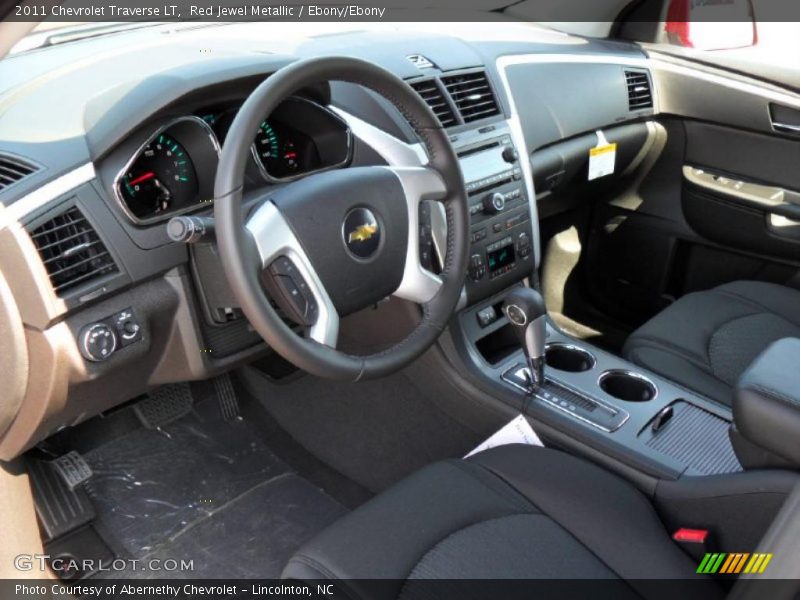 Red Jewel Metallic / Ebony/Ebony 2011 Chevrolet Traverse LT