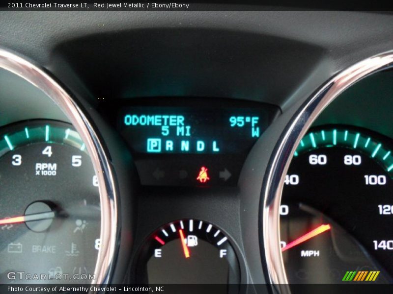 Red Jewel Metallic / Ebony/Ebony 2011 Chevrolet Traverse LT