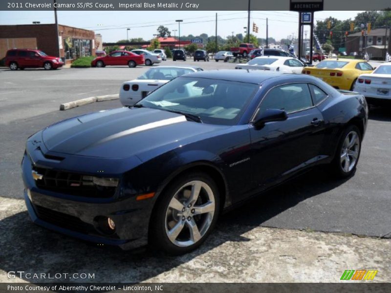 Imperial Blue Metallic / Gray 2011 Chevrolet Camaro SS/RS Coupe