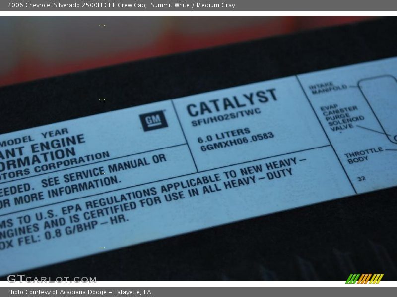 Summit White / Medium Gray 2006 Chevrolet Silverado 2500HD LT Crew Cab