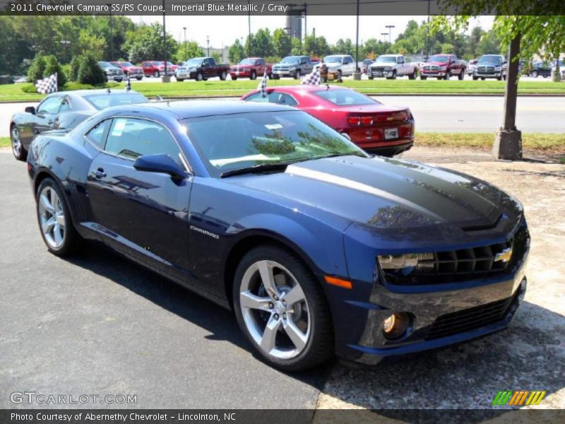 Imperial Blue Metallic / Gray 2011 Chevrolet Camaro SS/RS Coupe