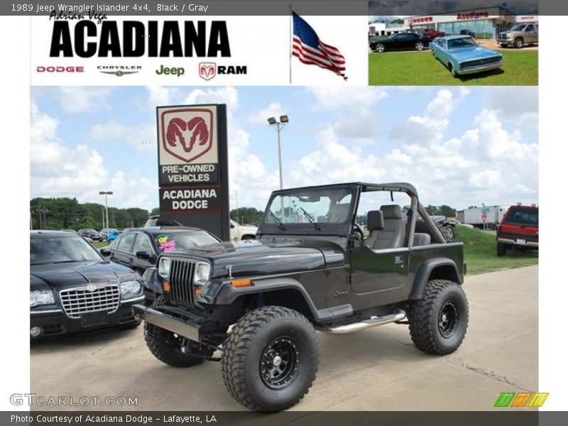 Black / Gray 1989 Jeep Wrangler Islander 4x4