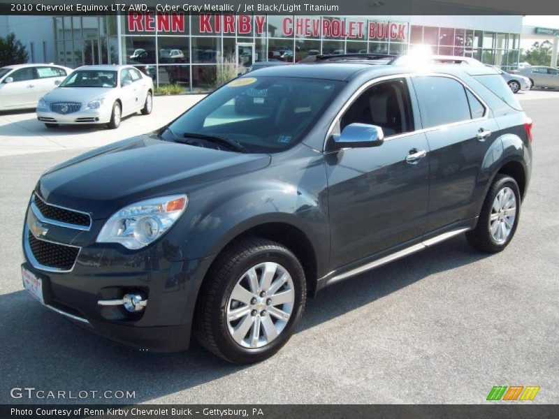 Cyber Gray Metallic / Jet Black/Light Titanium 2010 Chevrolet Equinox LTZ AWD