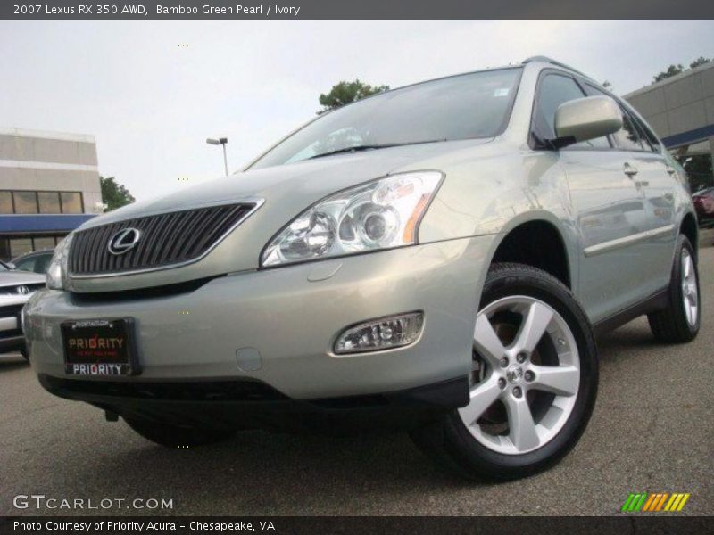 Bamboo Green Pearl / Ivory 2007 Lexus RX 350 AWD