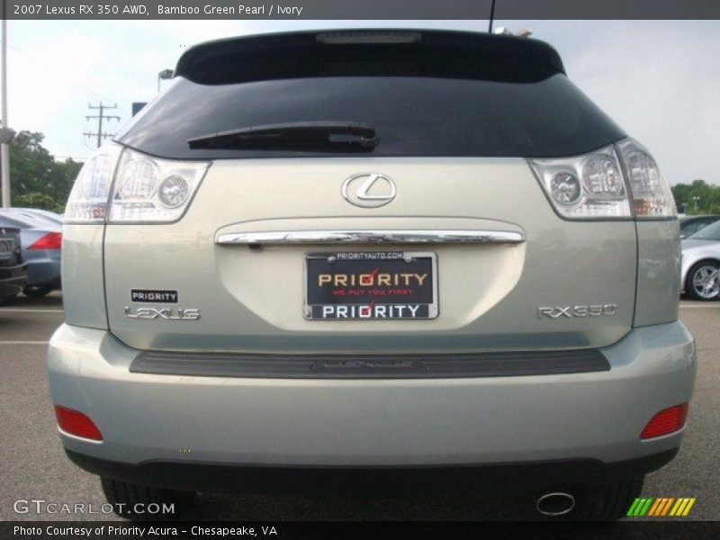 Bamboo Green Pearl / Ivory 2007 Lexus RX 350 AWD