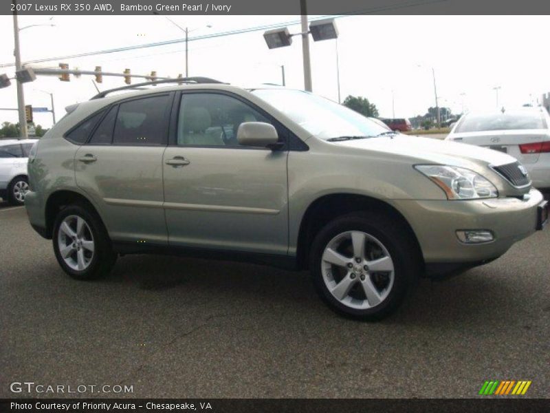 Bamboo Green Pearl / Ivory 2007 Lexus RX 350 AWD