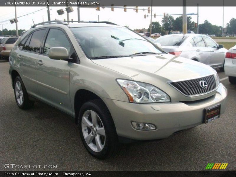 Bamboo Green Pearl / Ivory 2007 Lexus RX 350 AWD