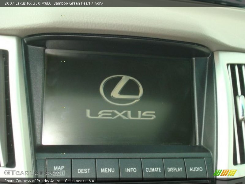 Bamboo Green Pearl / Ivory 2007 Lexus RX 350 AWD