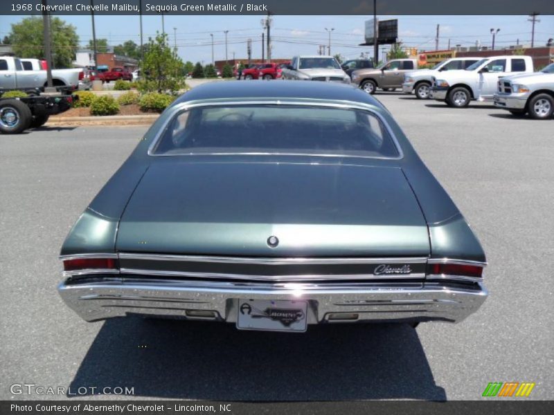 Sequoia Green Metallic / Black 1968 Chevrolet Chevelle Malibu