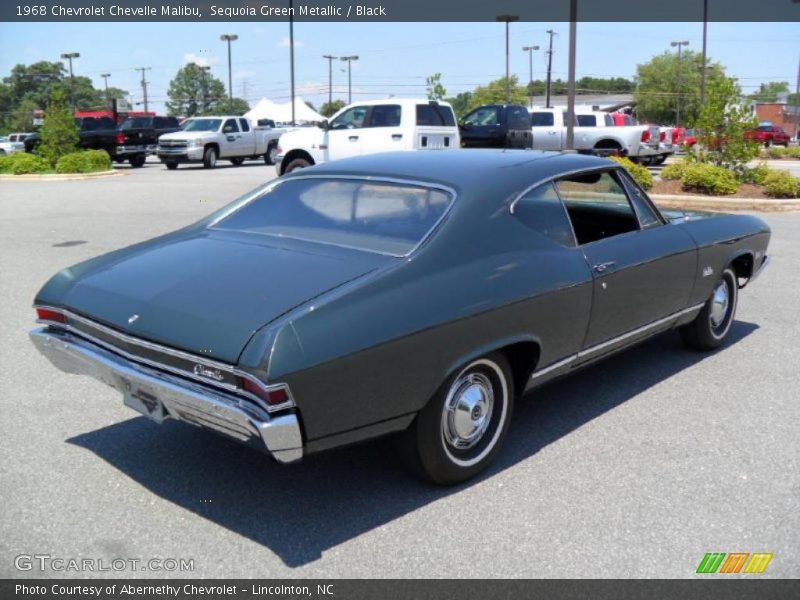 Sequoia Green Metallic / Black 1968 Chevrolet Chevelle Malibu